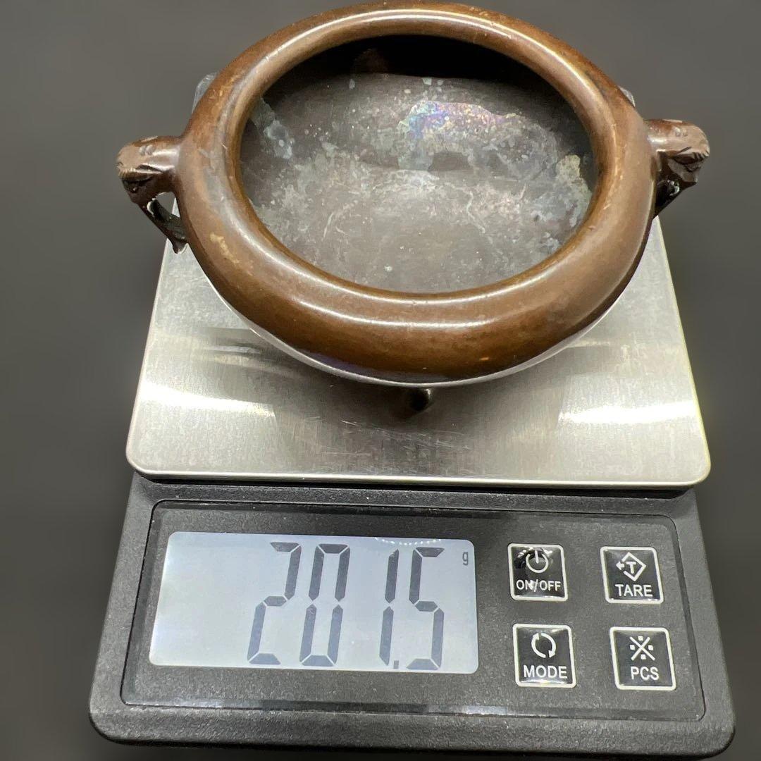 精銅製時代香炉　ハンドメイド　香道具　金属工芸