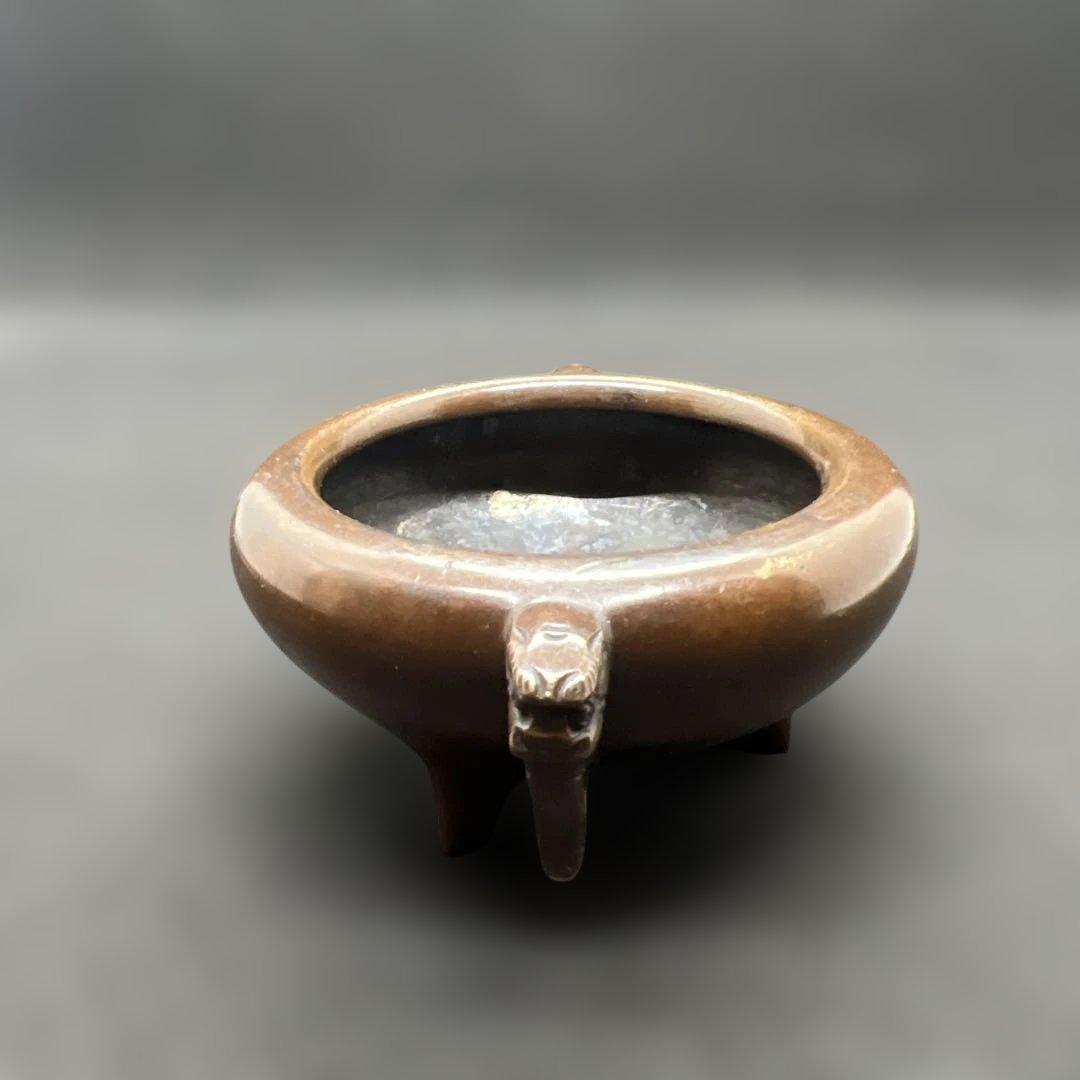 精銅製時代香炉　ハンドメイド　香道具　金属工芸