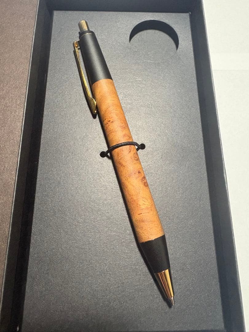 野原工芸似シャーペン　0.5m MIKU屋　花梨瘤杢　　工房楔　こぶた工房　木軸