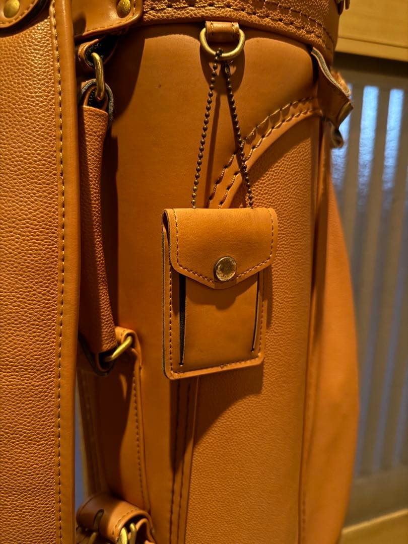 キャメル レザー ゴルフバッグ キャディバッグ