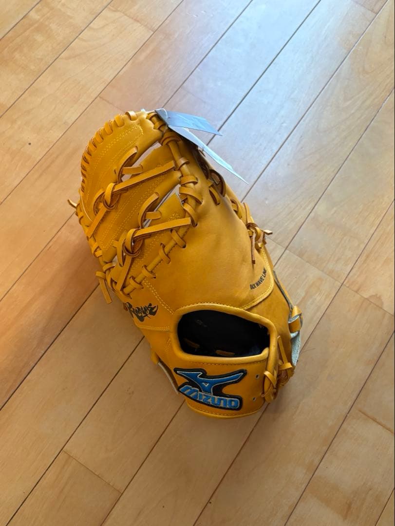 軟式 グローブ イエロー　ミズノ KANAME