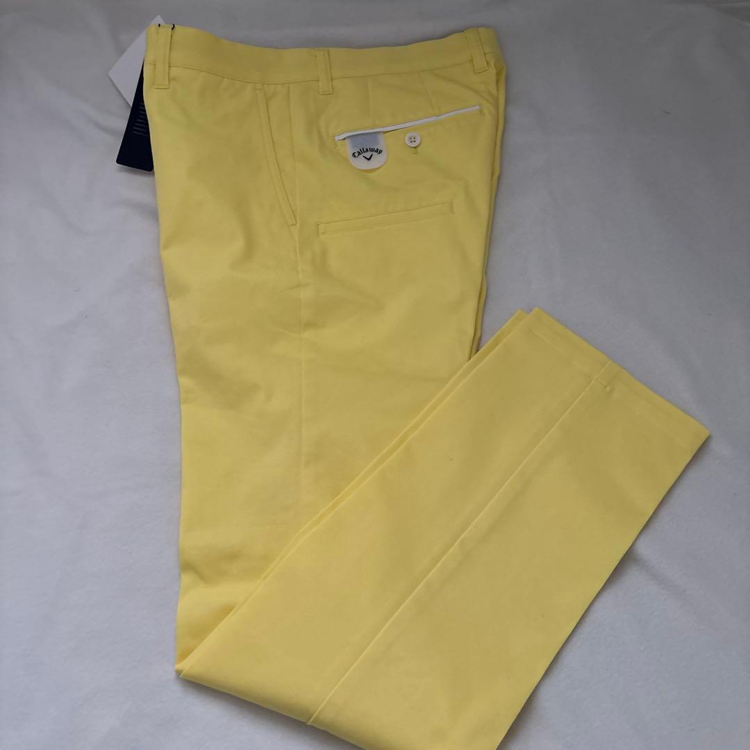Callaway ゴルフメンズ　イエロー ゴルフパンツ L