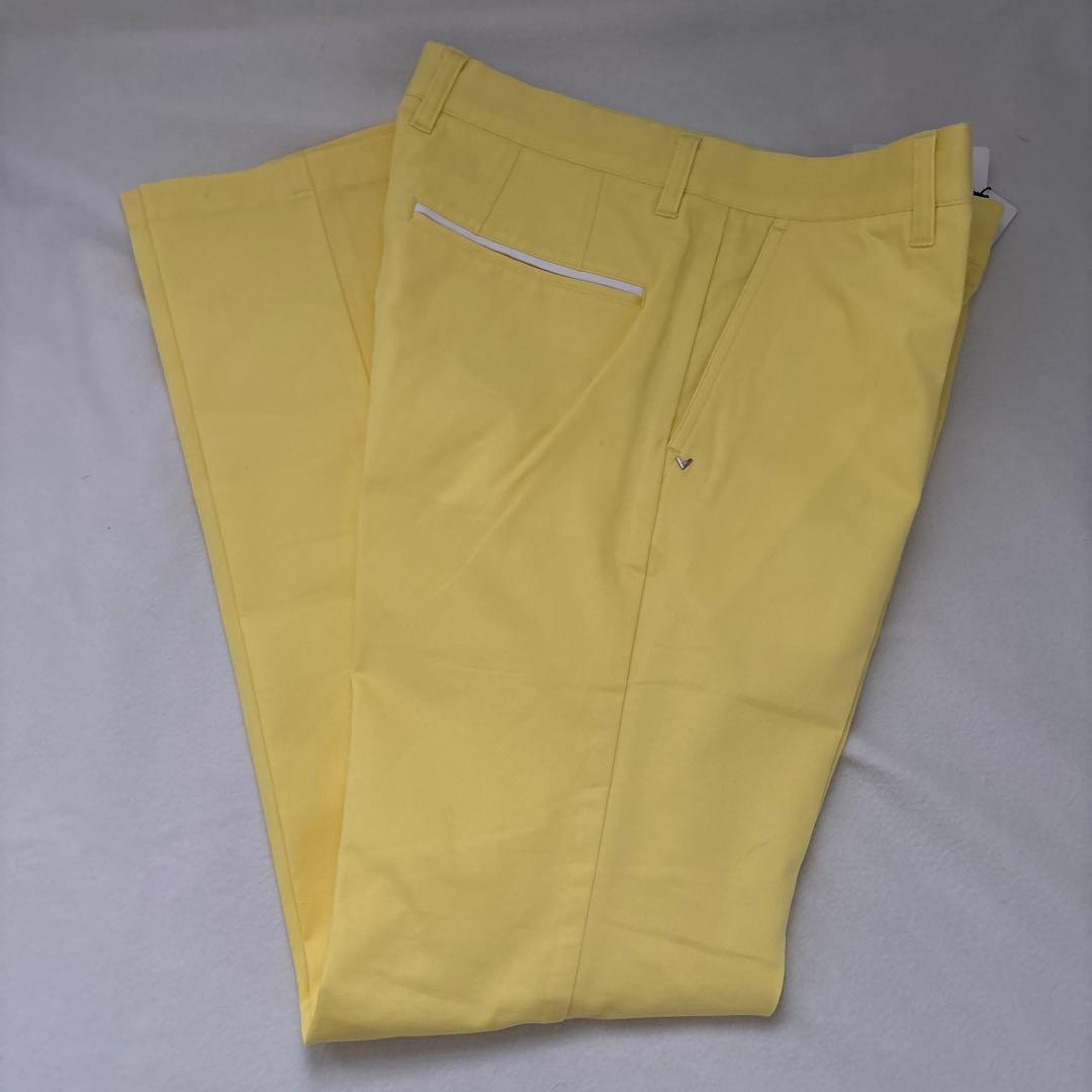 Callaway ゴルフメンズ　イエロー ゴルフパンツ L