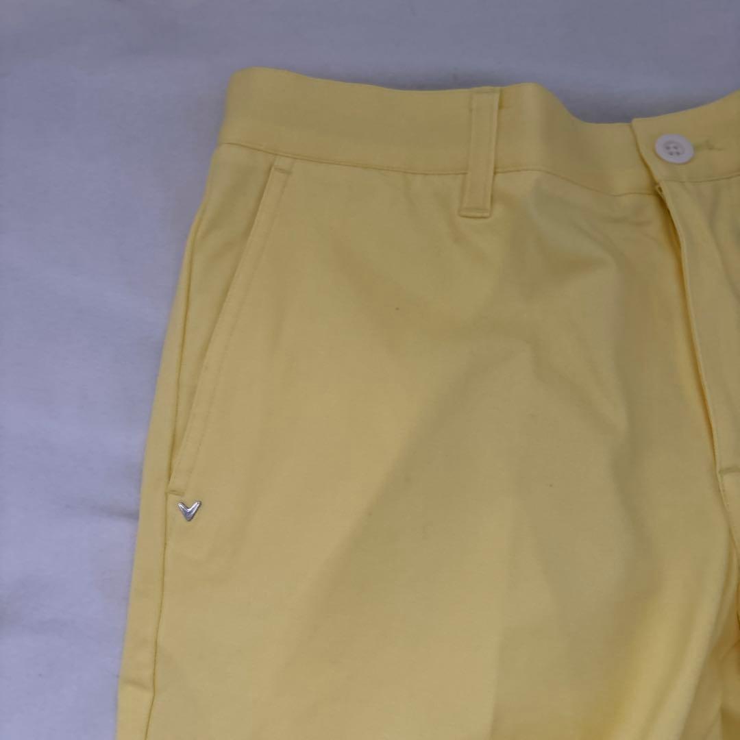 Callaway ゴルフメンズ　イエロー ゴルフパンツ L
