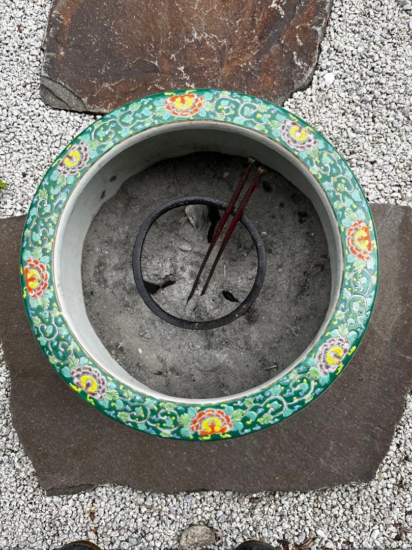 伊万里焼 十錦手 染付 色絵 金彩 花鉢　金魚鉢　火鉢　特大サイズ