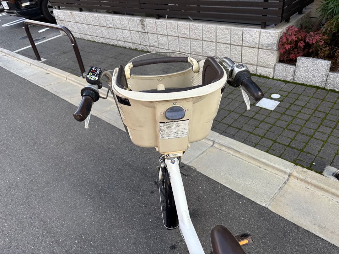 BRIDGESTONE 電動アシスト自転車 チャイルドシート付き ホワイト