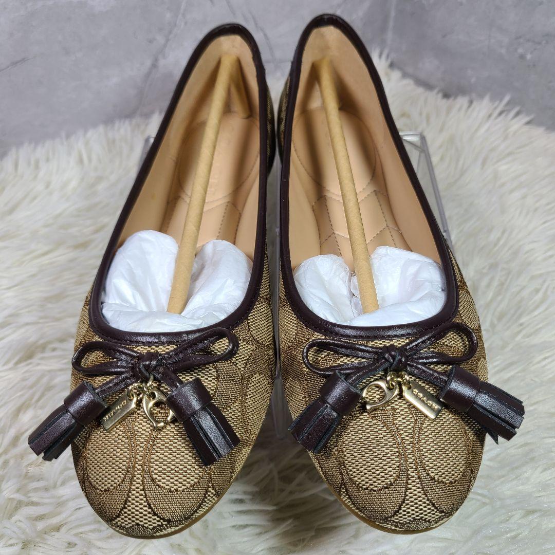 【COACH】シグネチャー　フラットパンプス　バレエシューズ