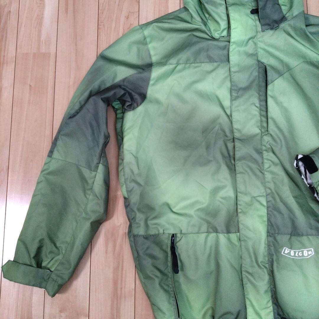【美品】ボルコム VOLCOM スノーボードウェア ジャケット グリーン M
