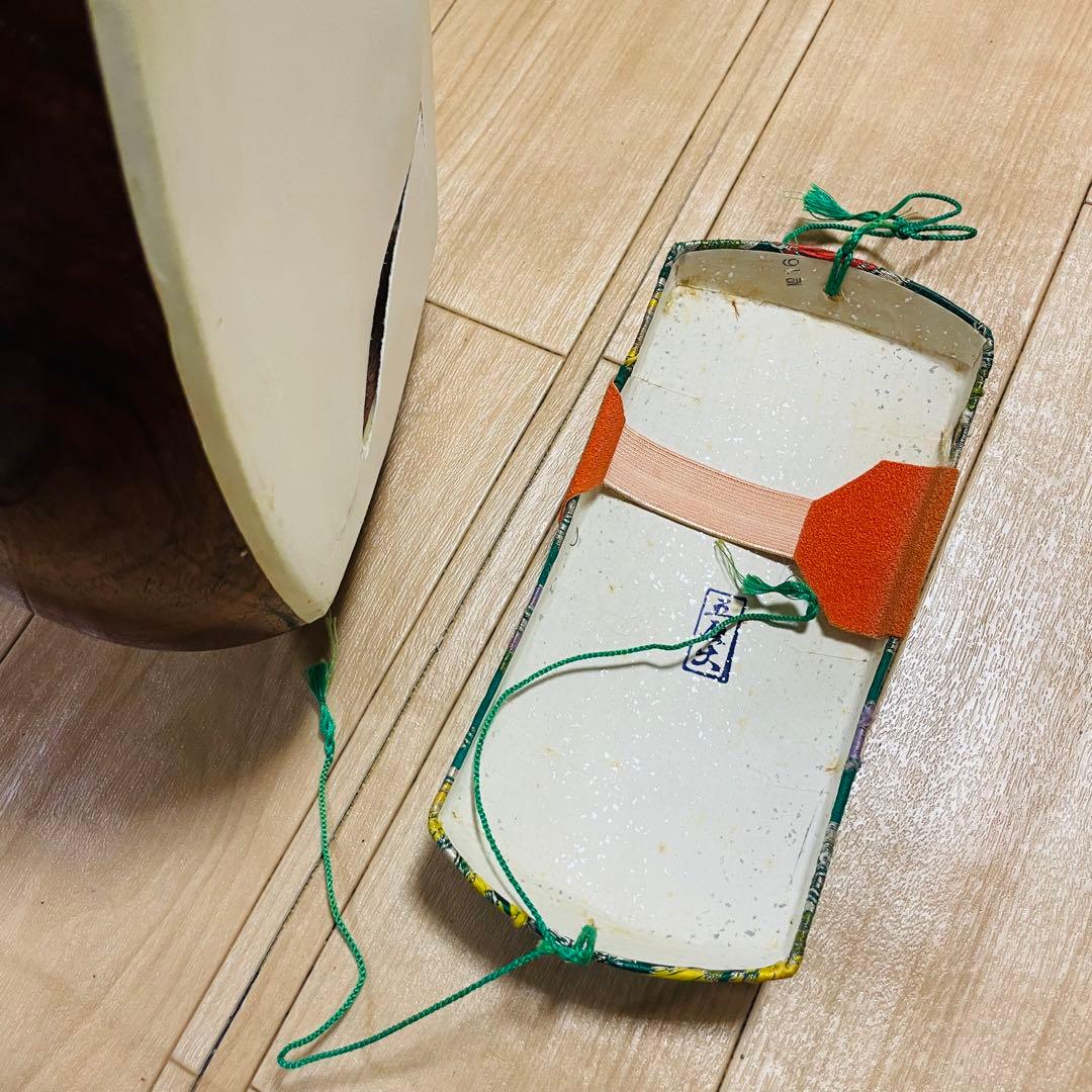 三味線　紫檀　バチ　鼈甲　ハードケース付　現状品