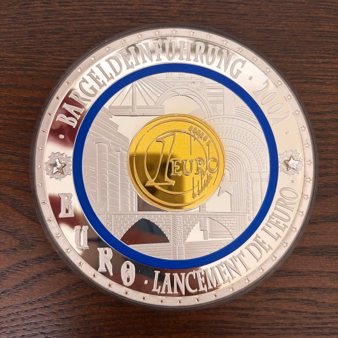 【超大型】ユーロ導入記念 376g スワロフスキー 装飾付 ドイツ
