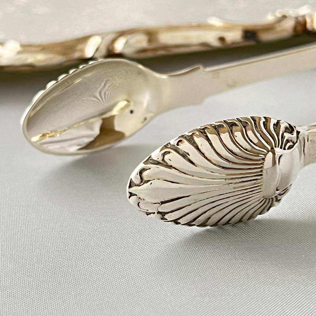 【A & Co.】【純銀】シェルの装飾 トング 1827年 グラスゴー