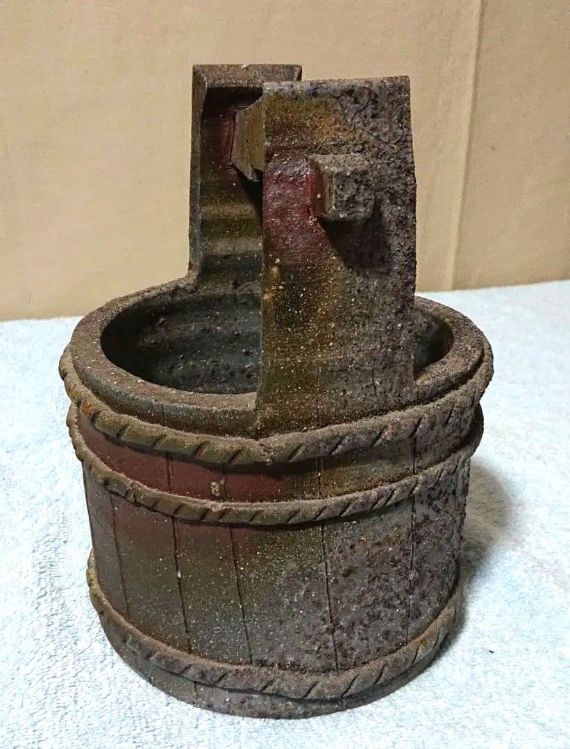 四代常山作手桶花入れ