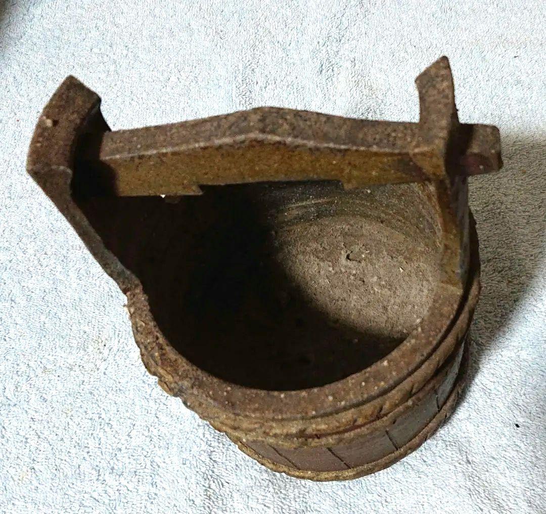 四代常山作手桶花入れ