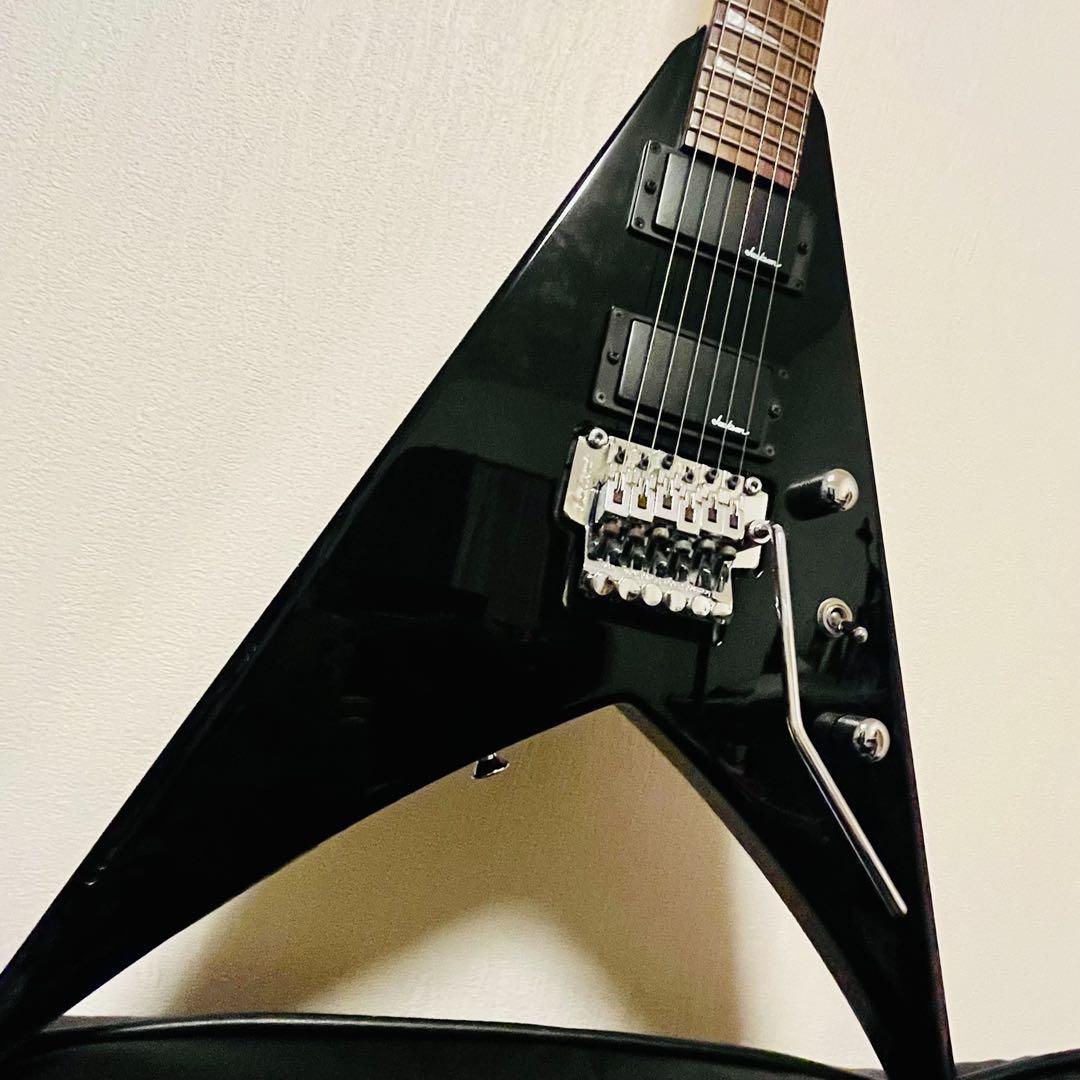 Jackson KING-V Floyd Rose　ジャクソン フライングV 黒