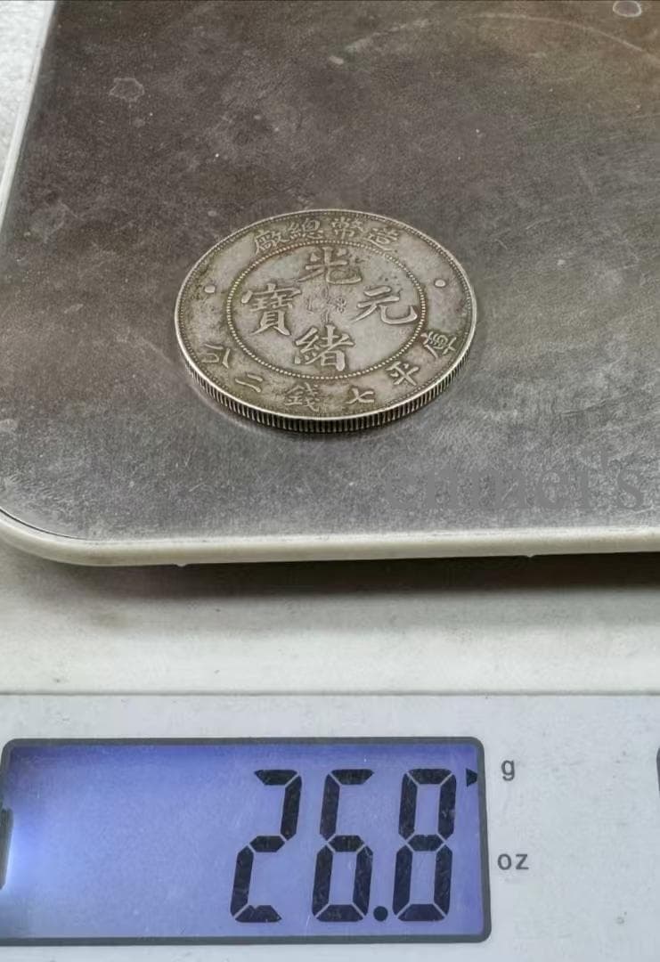 光緒元宝・光緒年造・造幣總廠・曇龍図・銀元・紀念幣・龍幣・大型銀貨・硬貨