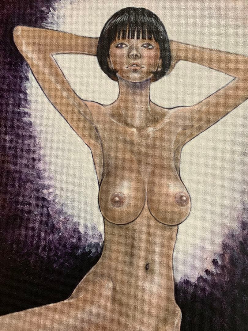 初期作　額装　アクリル画　裸婦　美人画