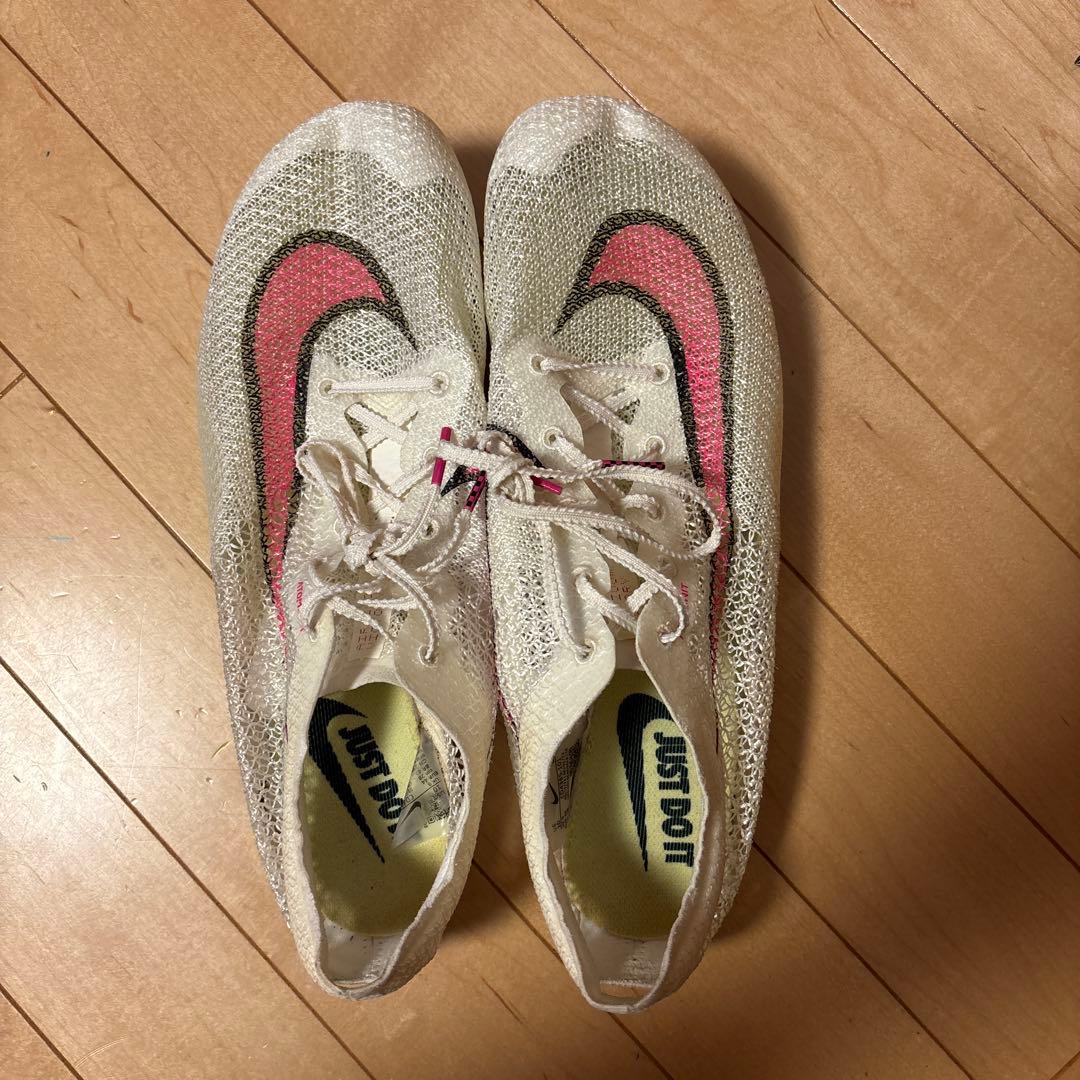 NIKE ZOOM スパイクシューズ ホワイト/ピンク
