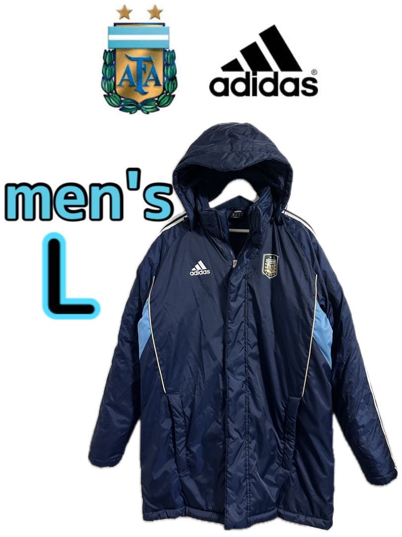 超レア！サッカー アルゼンチン代表 ベンチコート メンズL アディダス アウター