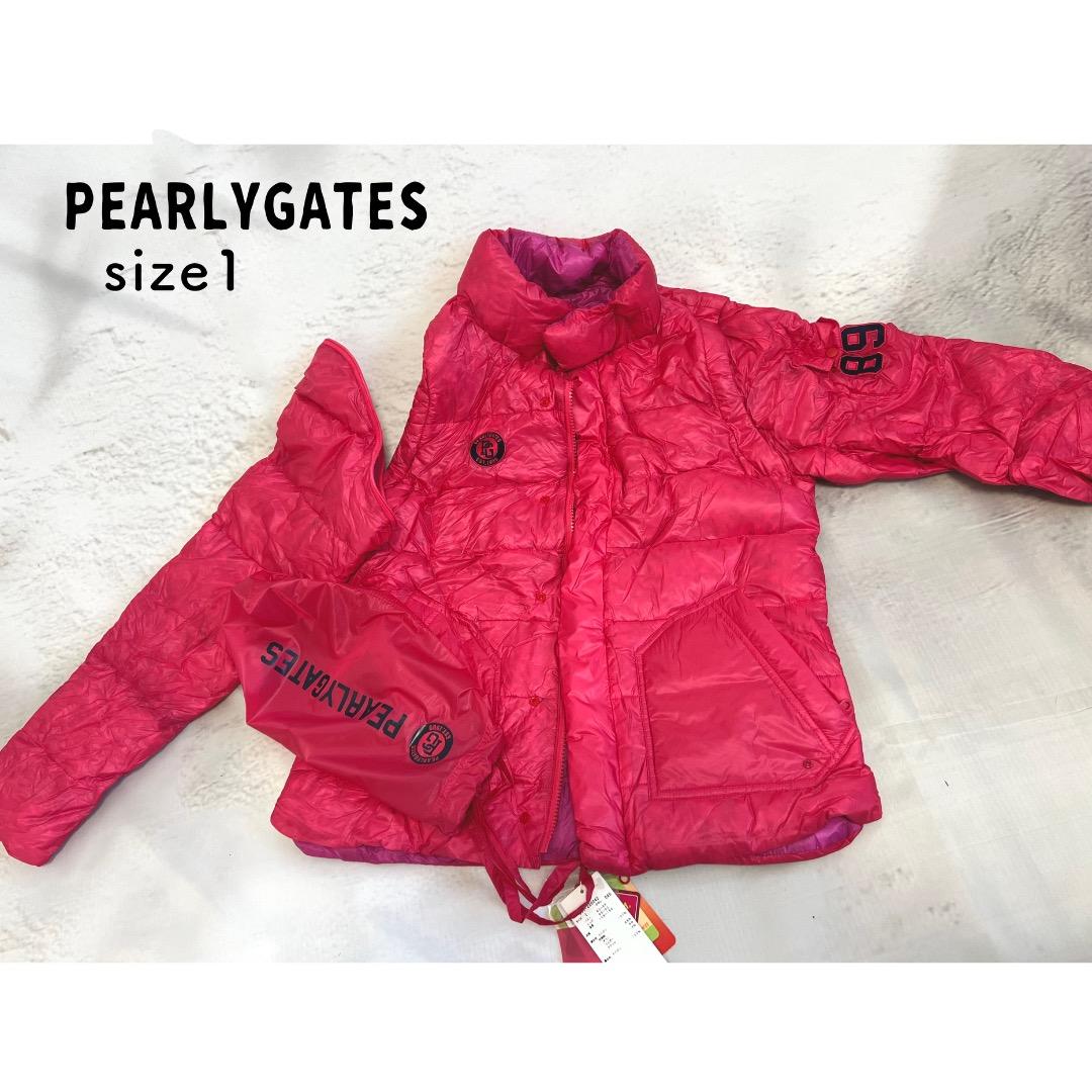 【未使用】PEARLY GATES　2WAYダウン ダウンベスト　ピンク　M