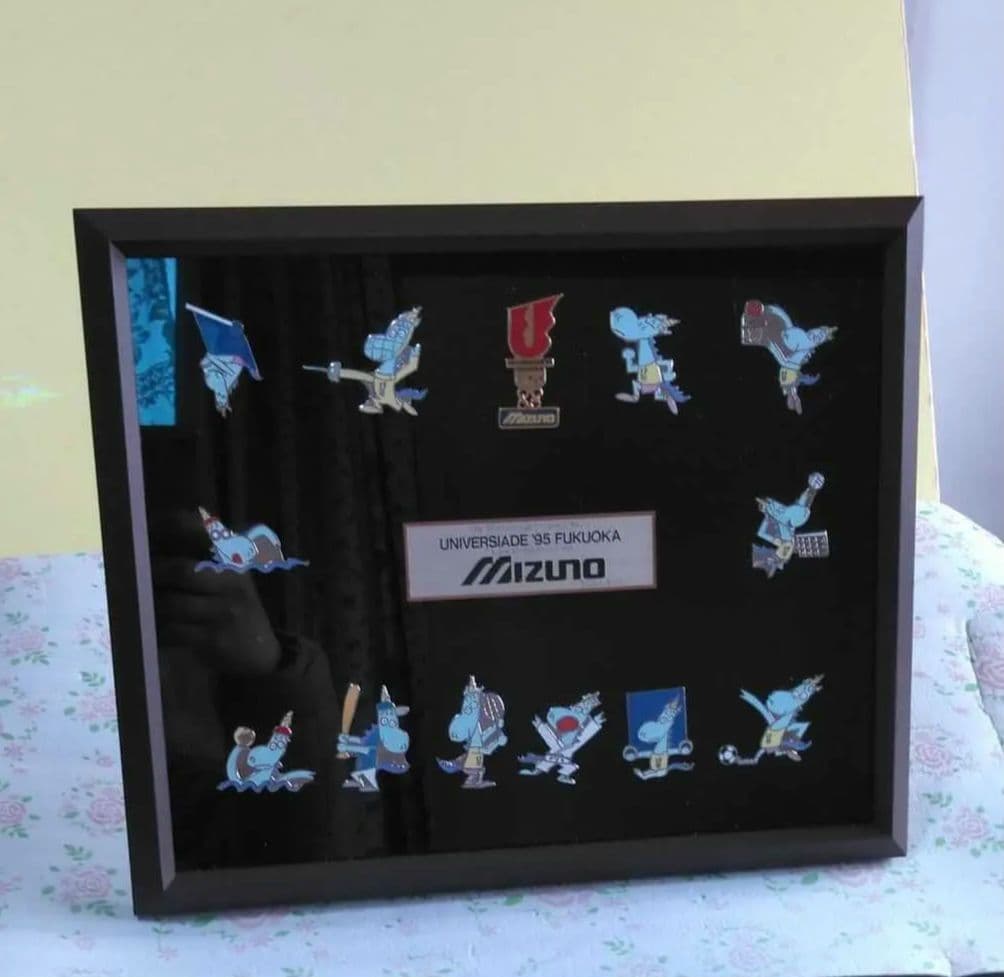 カパプー　ピンバッジ　福岡ユニバーシアード　ミズノ　スポーツ　カバ　レトロ