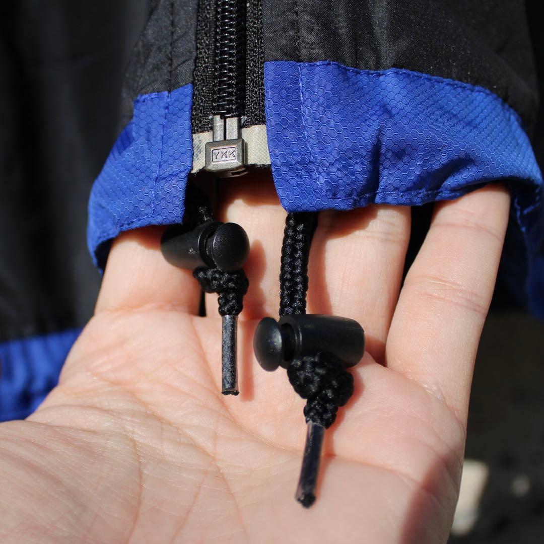 DIADORA 各所ロゴ刺繍入り 大きめ 2枚生地 古着 フルジップジャケット