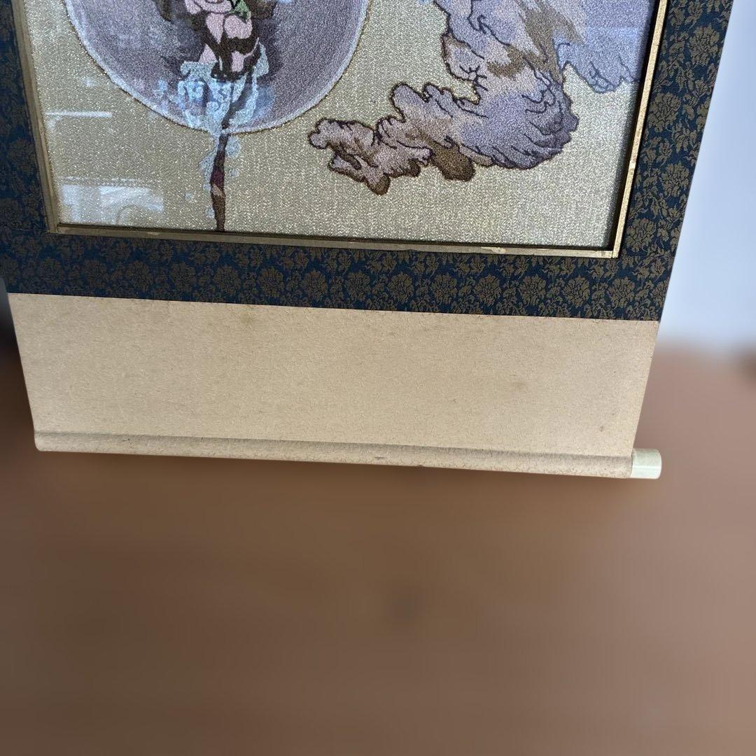 文化刺繍 慈母観音図 着色絹本 仏画 仏教美術 悲母観音 刺繍画 刺繍アート