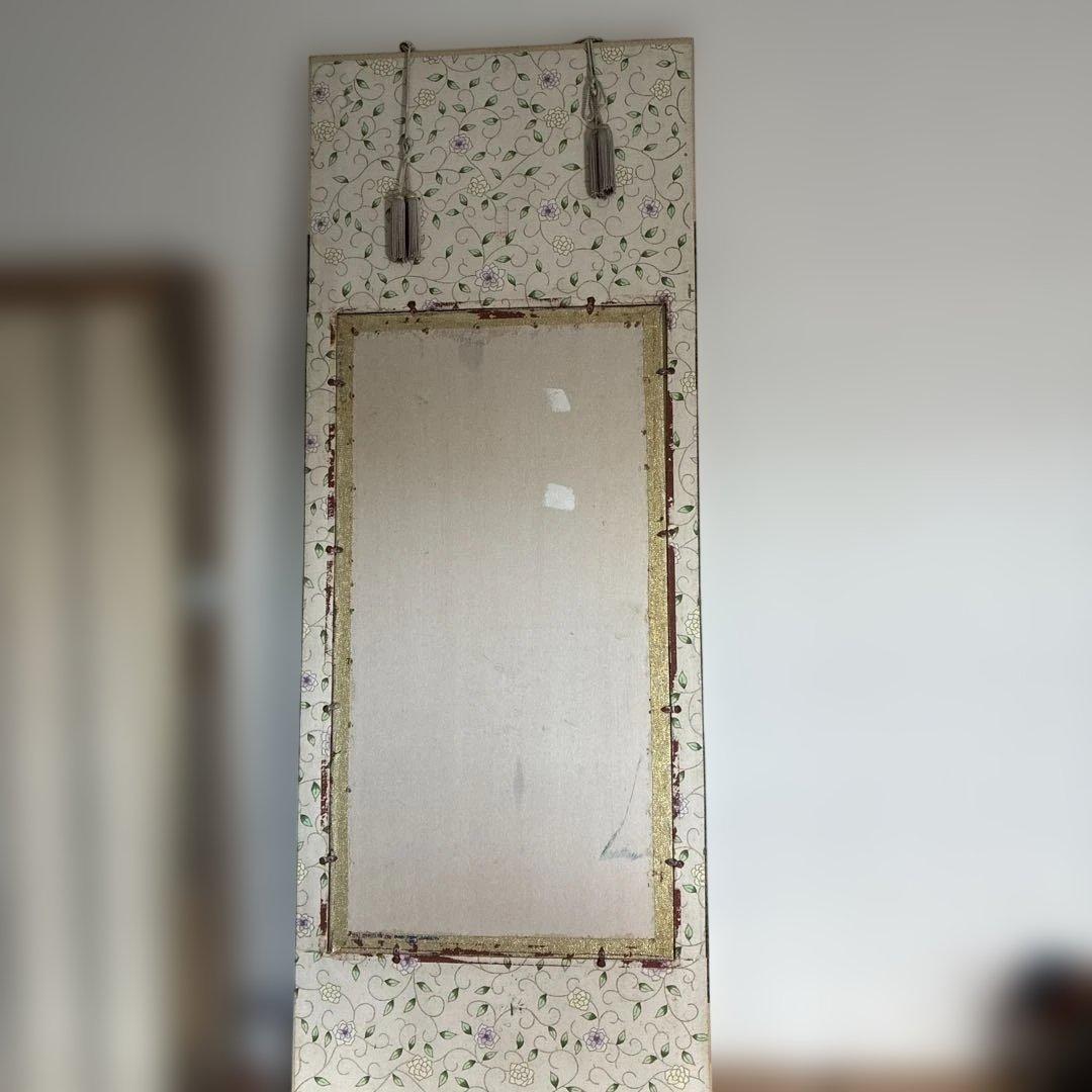 文化刺繍 慈母観音図 着色絹本 仏画 仏教美術 悲母観音 刺繍画 刺繍アート