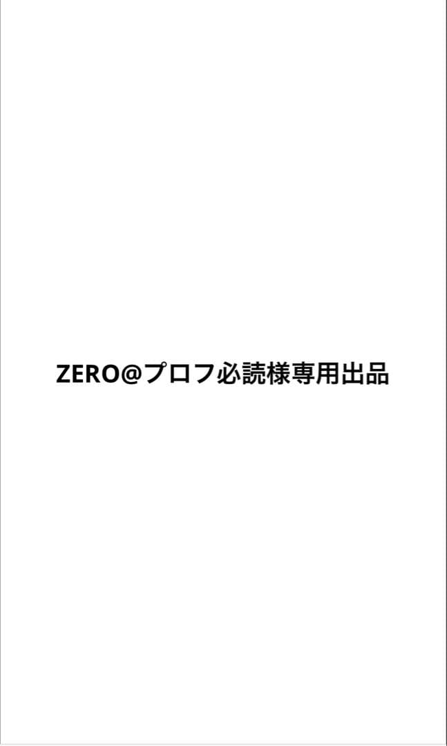 ZERO@プロフ必読出品