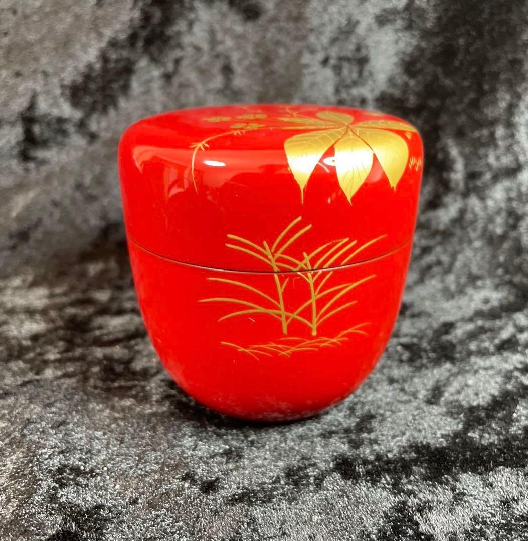 茶道具　棗 金色装飾