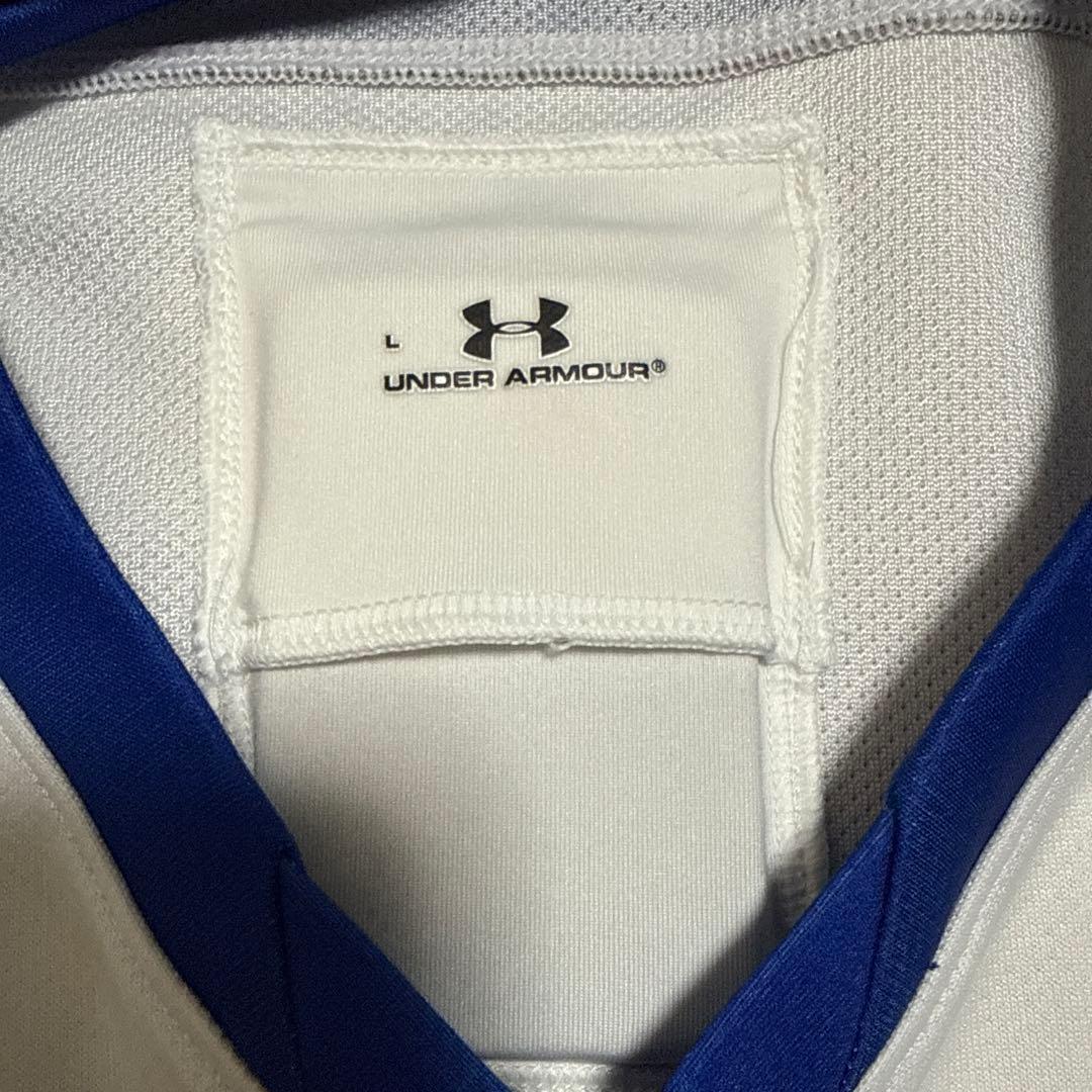 Under Armour ラガーシャツ Lサイズ ホワイト/ネイビー