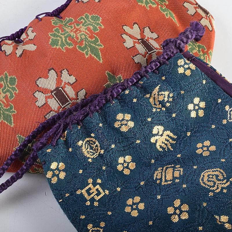 茶道具　平安　籃峰斎作　茶籠　茶碗　独楽棗など　七点一式　仕覆付　Y　R9517