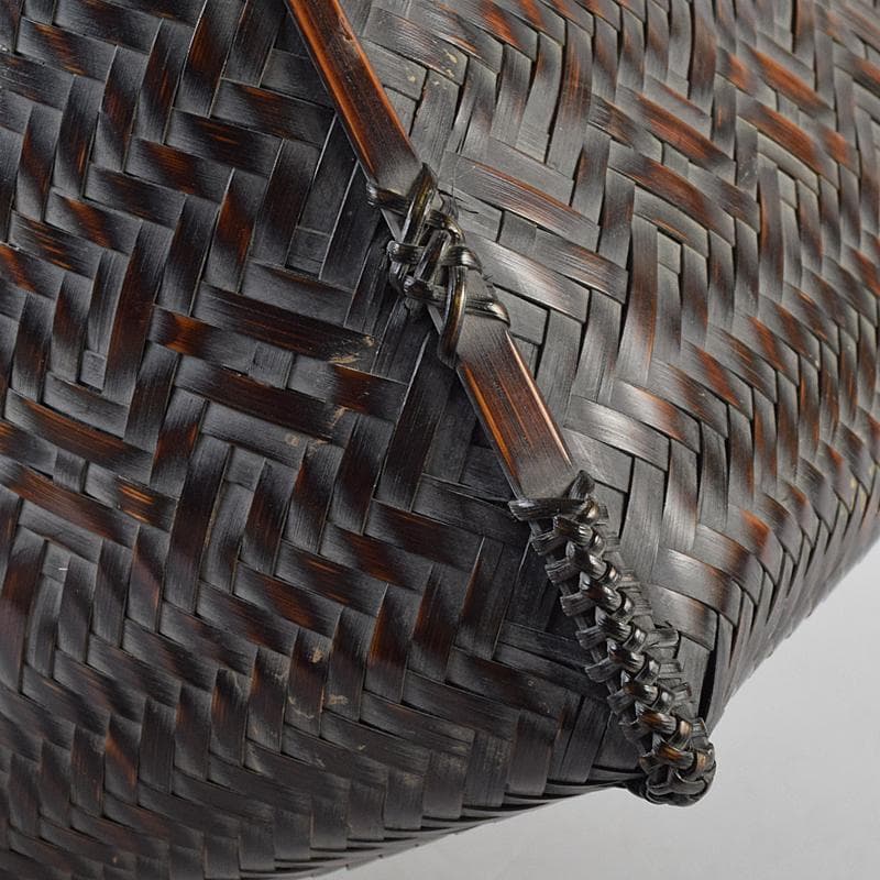 茶道具　平安　籃峰斎作　茶籠　茶碗　独楽棗など　七点一式　仕覆付　Y　R9517