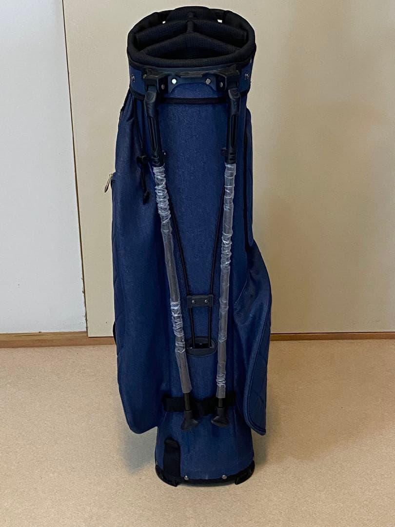 かわいい♡デニムタイプ ネイビー キルティング キャディーバッグ スタンド式