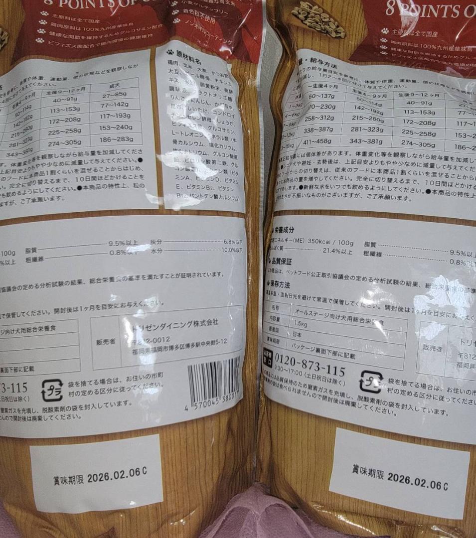 うまかプレミアムドッグフード1.5kg×2袋セット：期間限定値下げ中