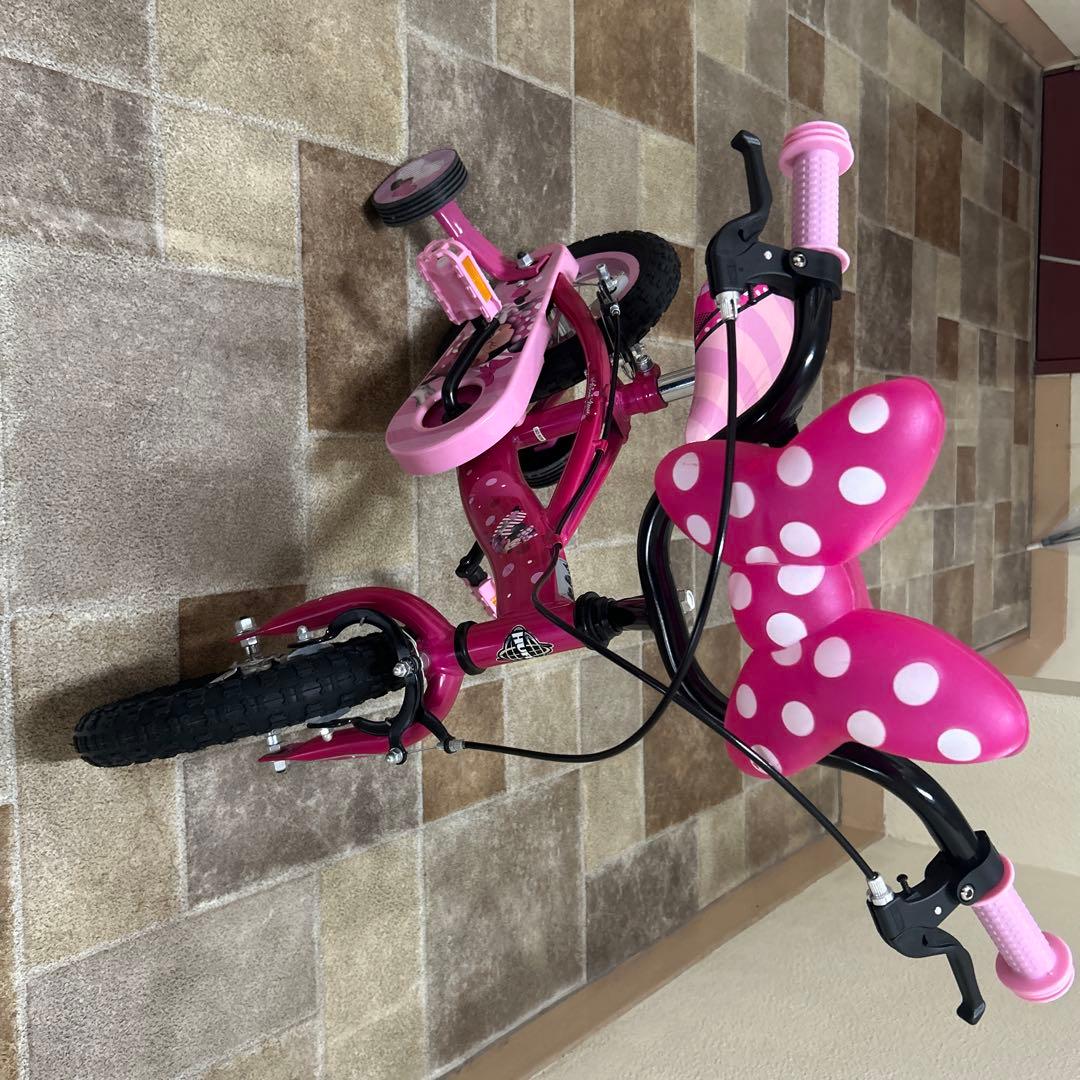 ミニーちゃん　幼児用ピンク自転車 水玉模様　日本非売品！
