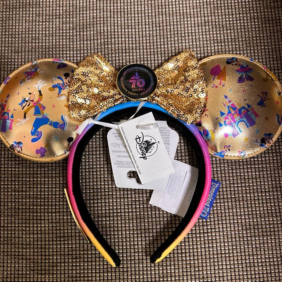 カリフォルニアディズニー　アナハイム　70周年　限定　カチューシャ