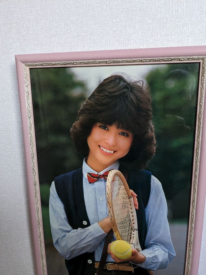 1980年代、松田聖子、木製パネル、永久保存版、額付、保管紙箱付