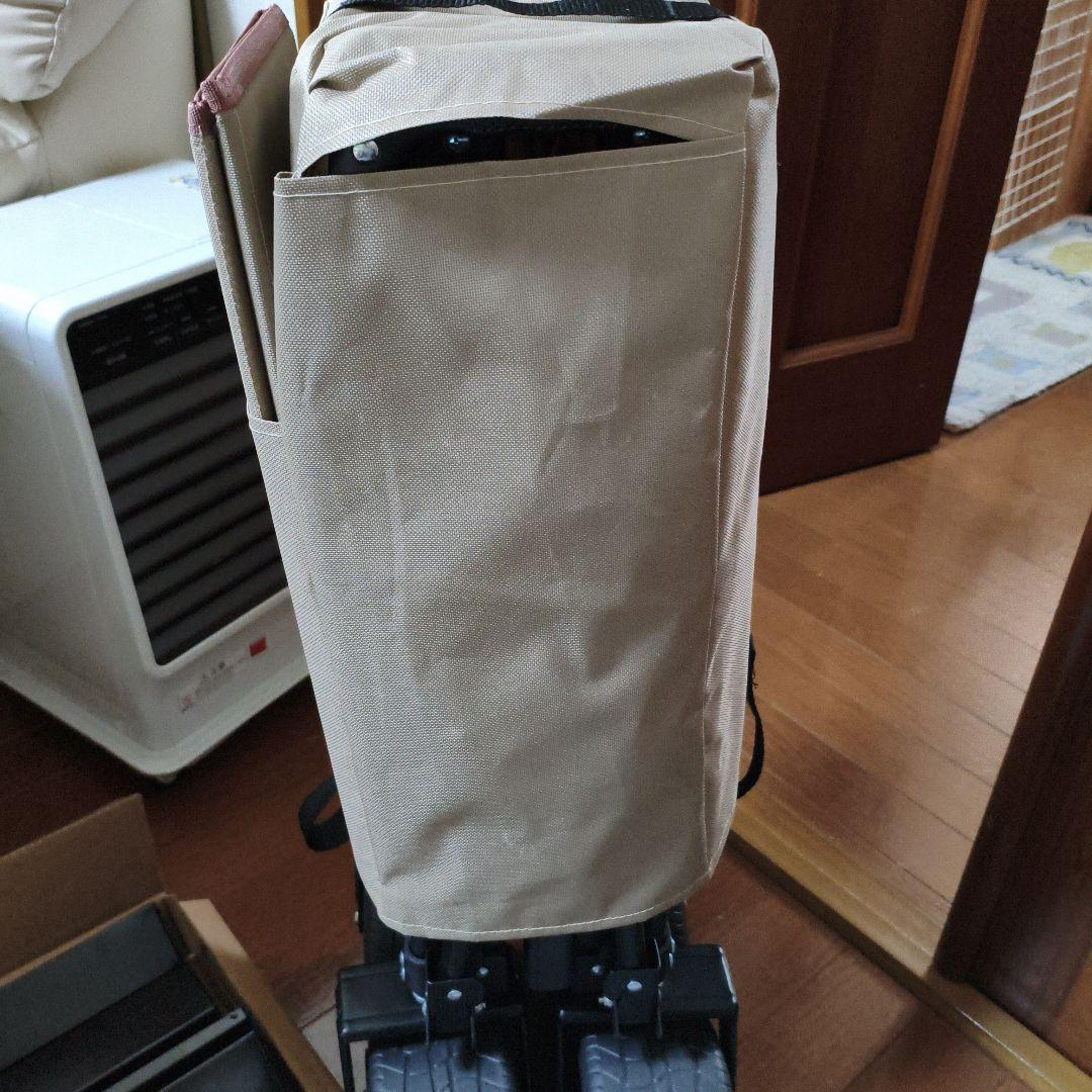大容量キャリーワゴン150L／折りたたみテーブル付／カーキ色／極太タイヤ