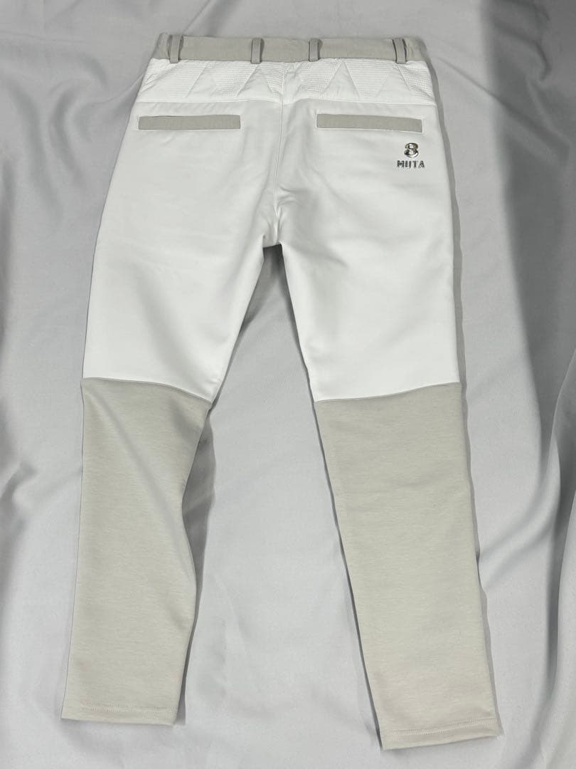 ムータ　ジオメトリック キルティングパンツ　ホワイト　サイズ4