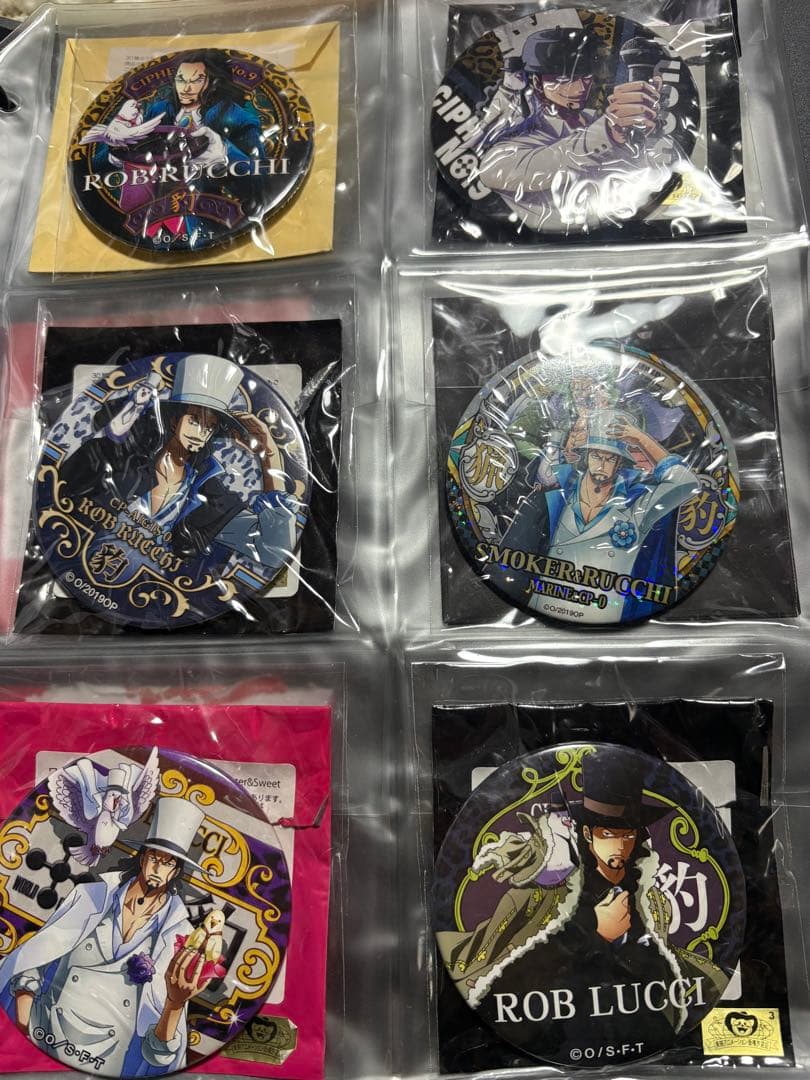 輩缶バッジ　ルッチ、カク