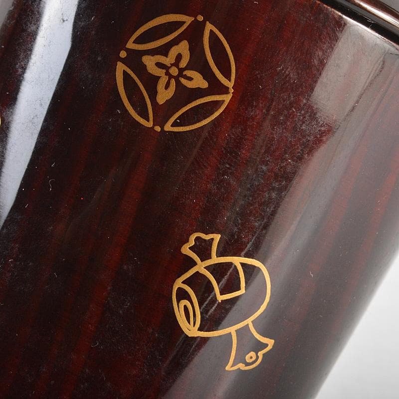 茶道具　山中塗　道場宗廣作　宝尽くし　末広茶器　共箱　M　R6004