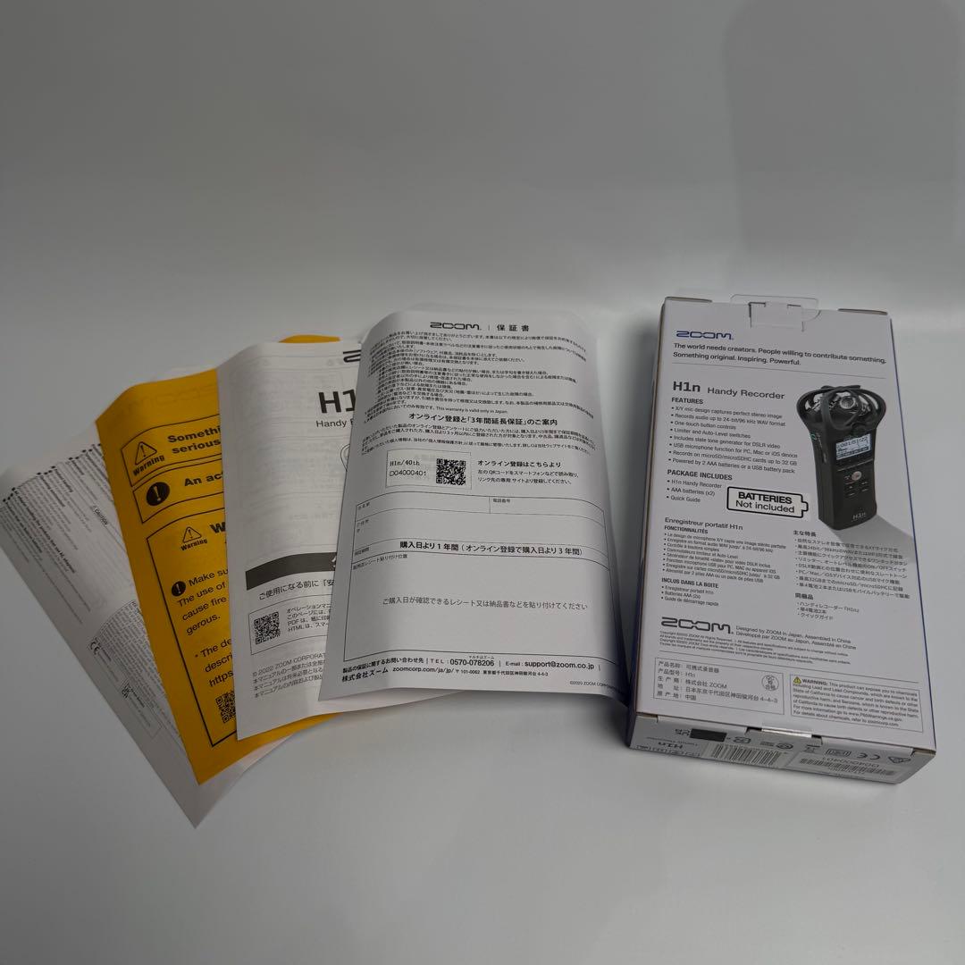 ZOOM H1n ハンディレコーダー　新品未使用　40周年