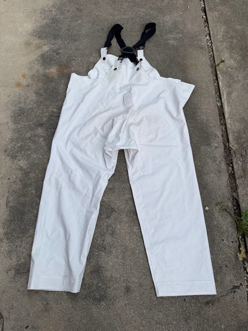 エビスマーク　サロペット 白　上下セット　XXXL(上下共)