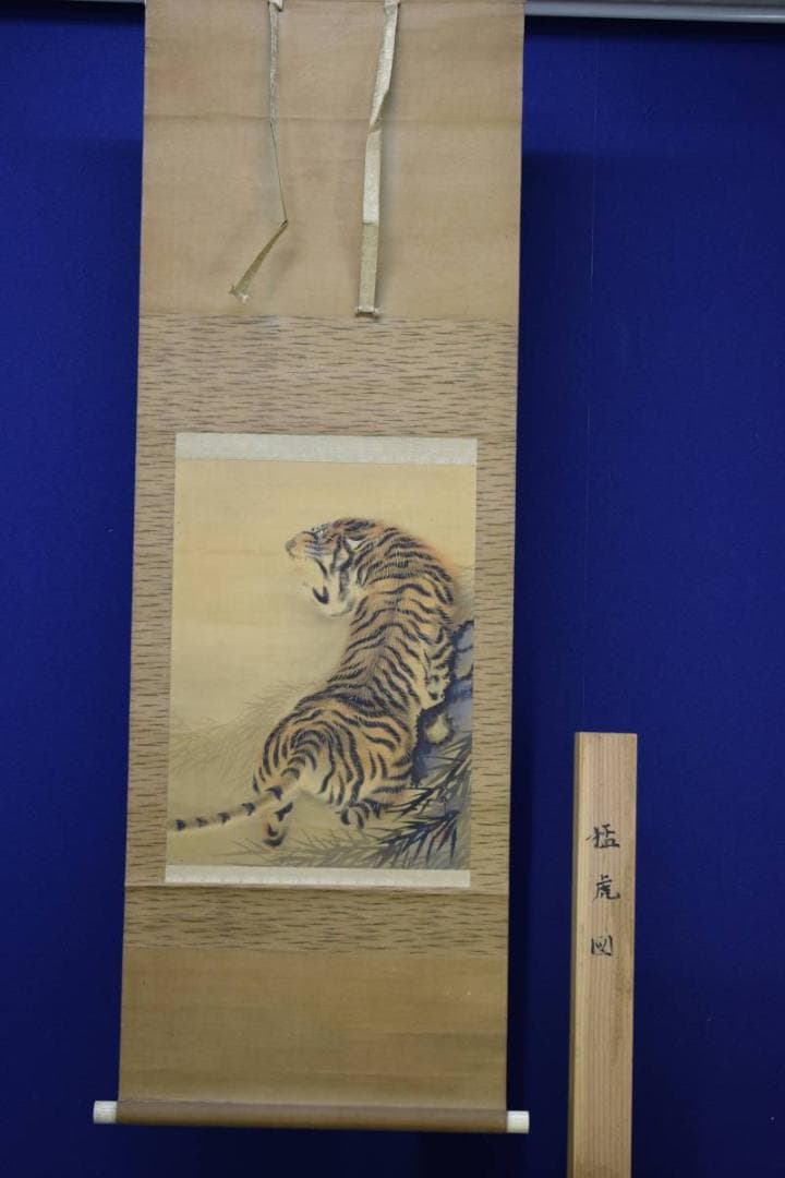 不詳/作者不詳/猛虎図/布袋屋掛軸HD-612