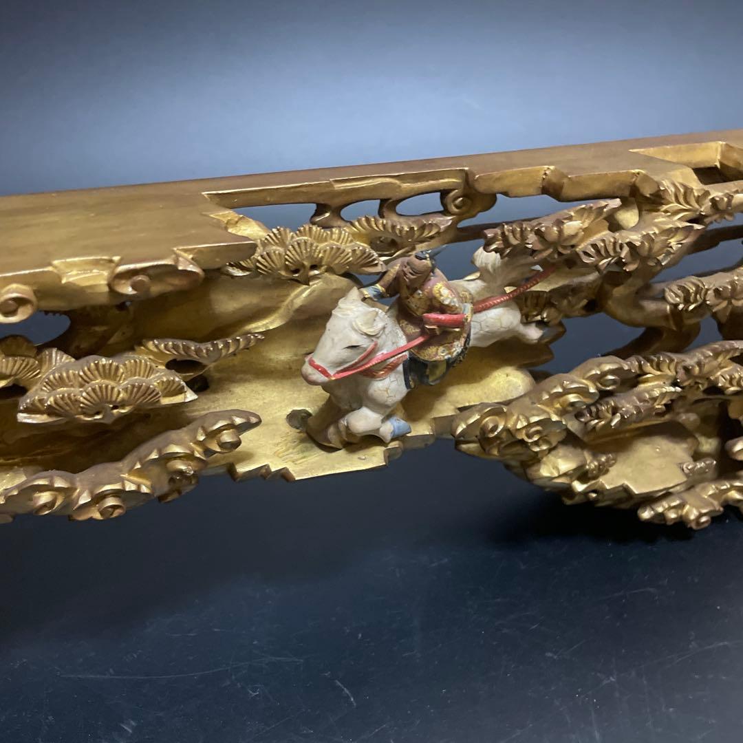 時代物　欄間　人物　褌夢刀作　昭和７年