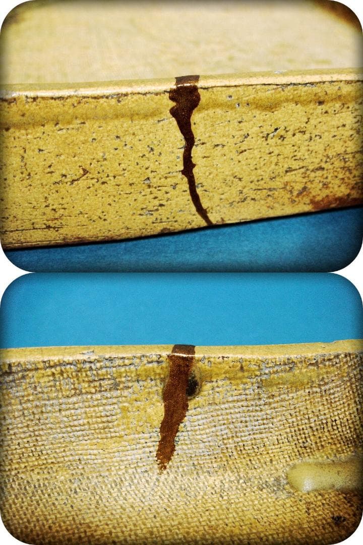 776『黄瀬戸 角切平鉢 箱付き』春岱　/骨董品 茶道具 古美術 アンティーク