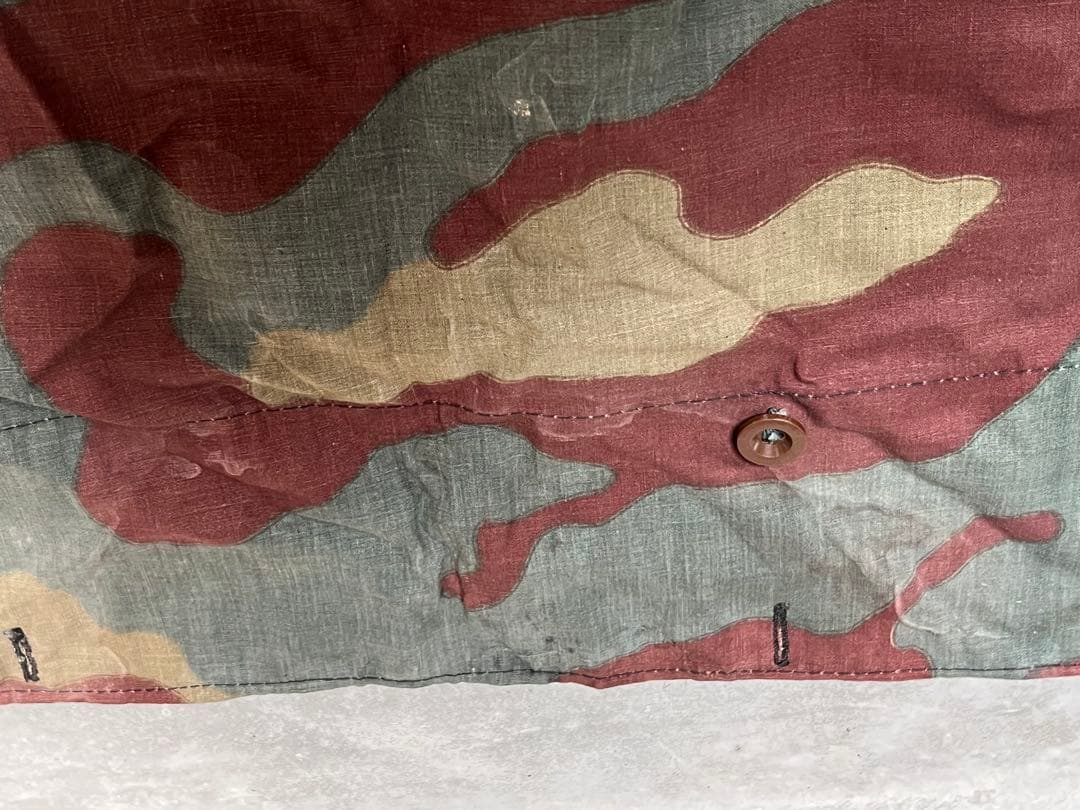 ①1950年 デッドストック イタリア軍幕 タープ テント サンマルコ迷彩 実物