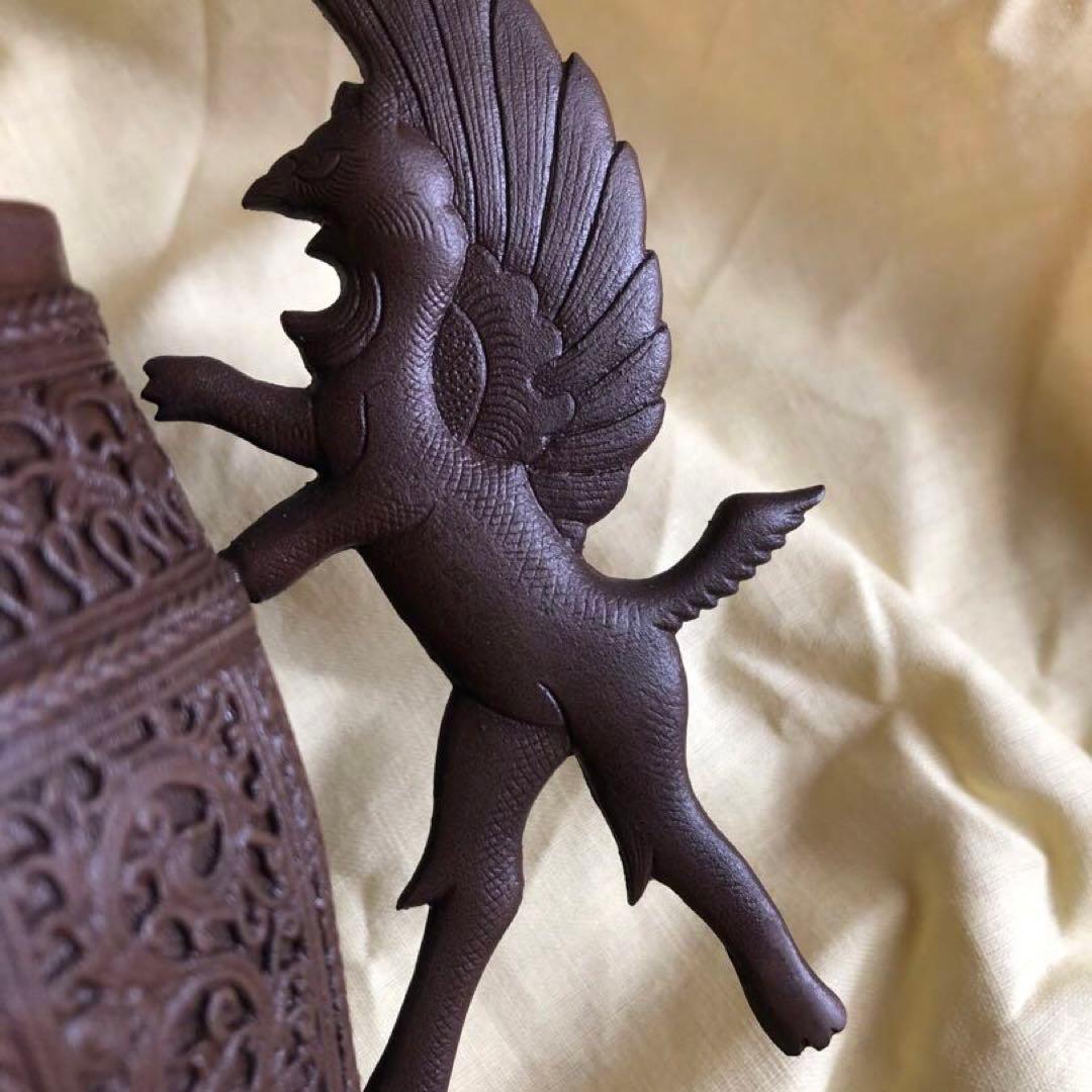 蠟型　鋳銅　麟鳳紋　香炉　長柄雅博作　共箱入