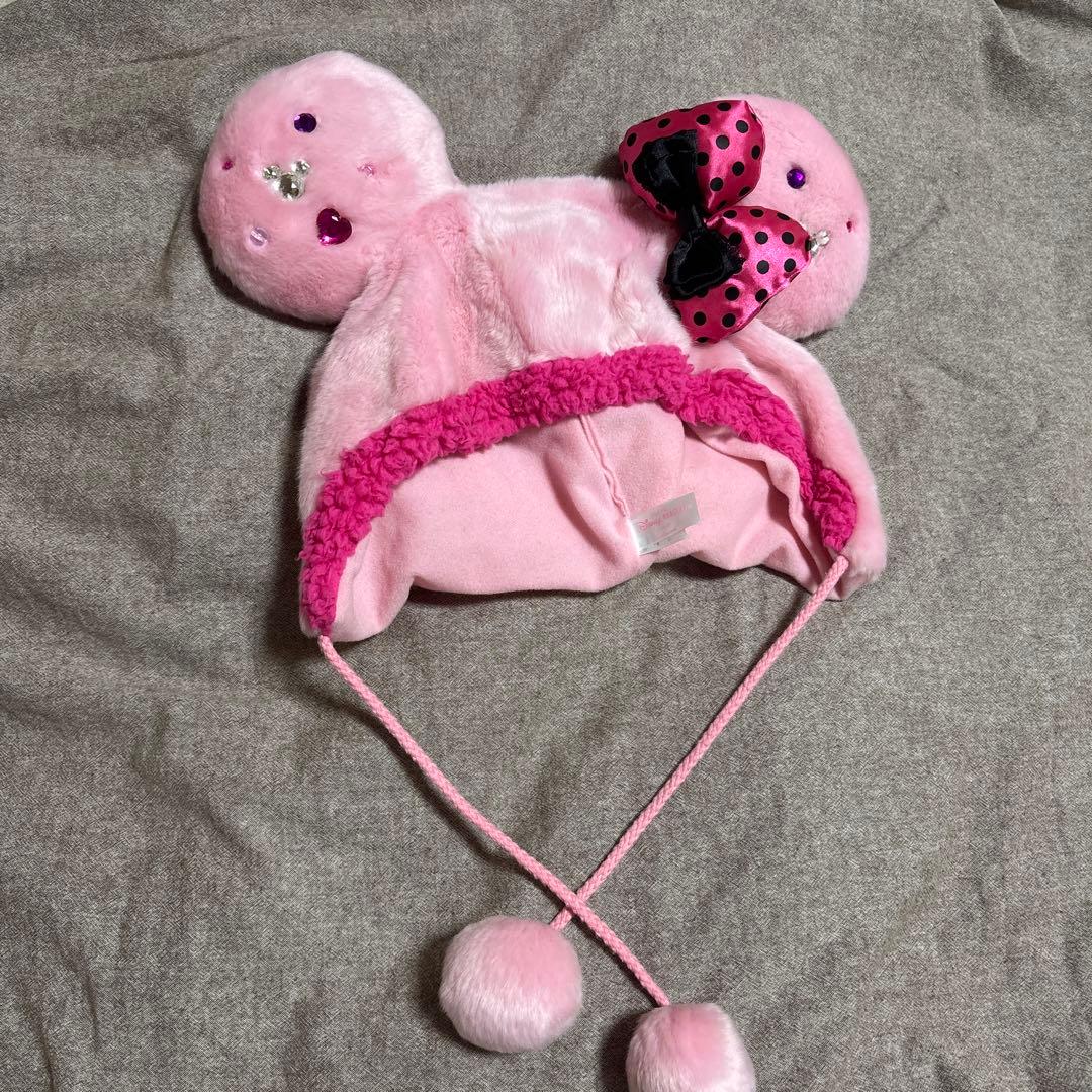 ディズニー　ミニーちゃん　ファンキャップ　ピンク