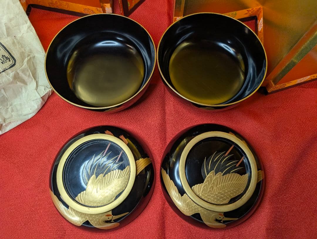 「こちらは専用出品です」明治時代 輪島塗 金蒔絵 椀 2客